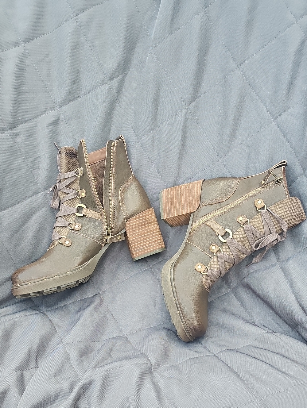 Oregon Off The Beaten Trail Hiking Heel Block Boots Brown Cabincore Nature AF